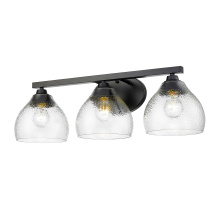 Golden 1094-BA3 BLK-HCG - Golden Lighting Ariella 3-light Vanity in Matte Black